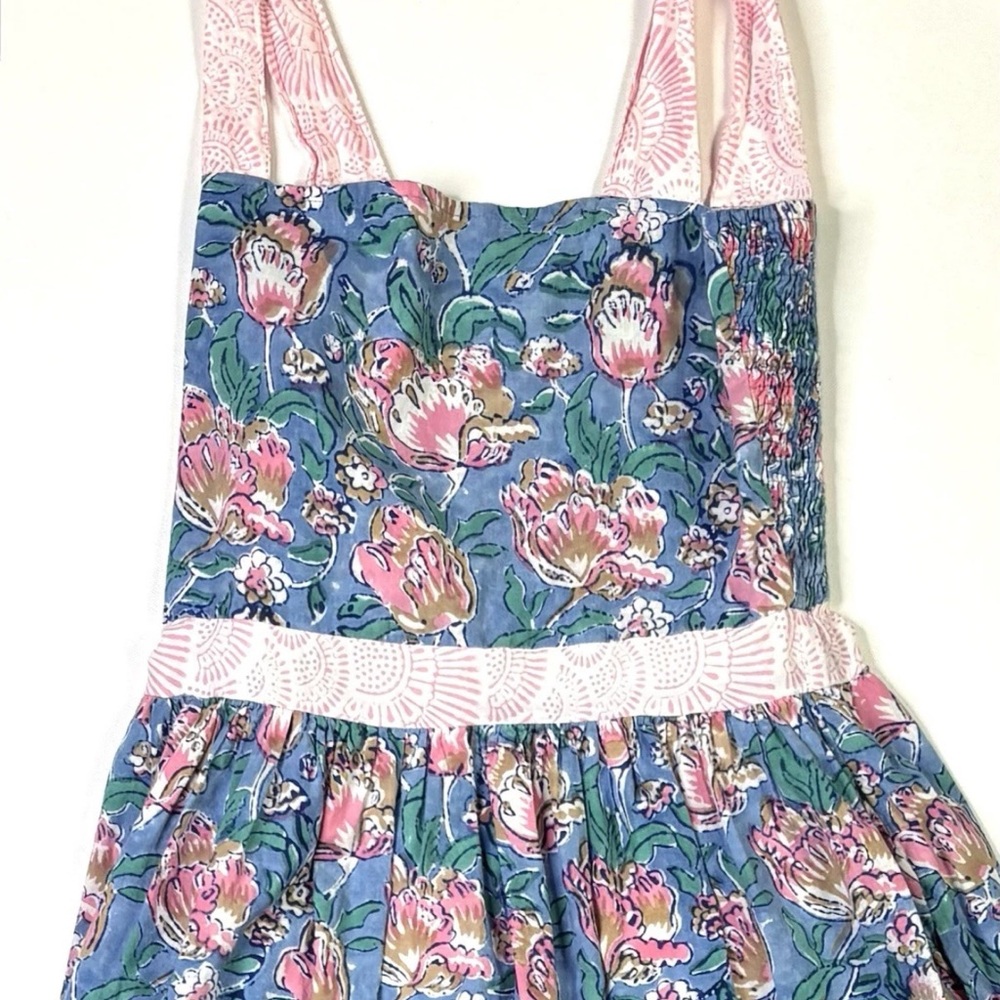 Vintage Gingy Dress Women’s Small Floral Maxi Sleeveless Fennerton Collection - Picture 7 of 11
